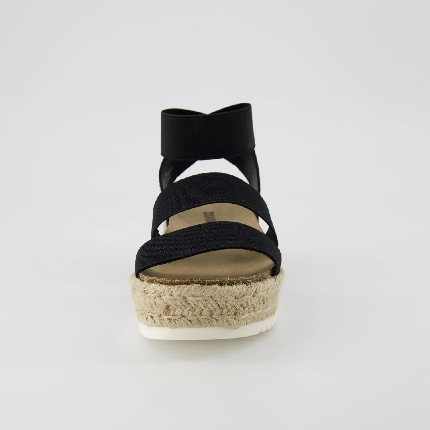 CUSHIONAIRE Women's Mandy Cork Espadrille Platform Sandal - Strappy Wedge with Arch Support,