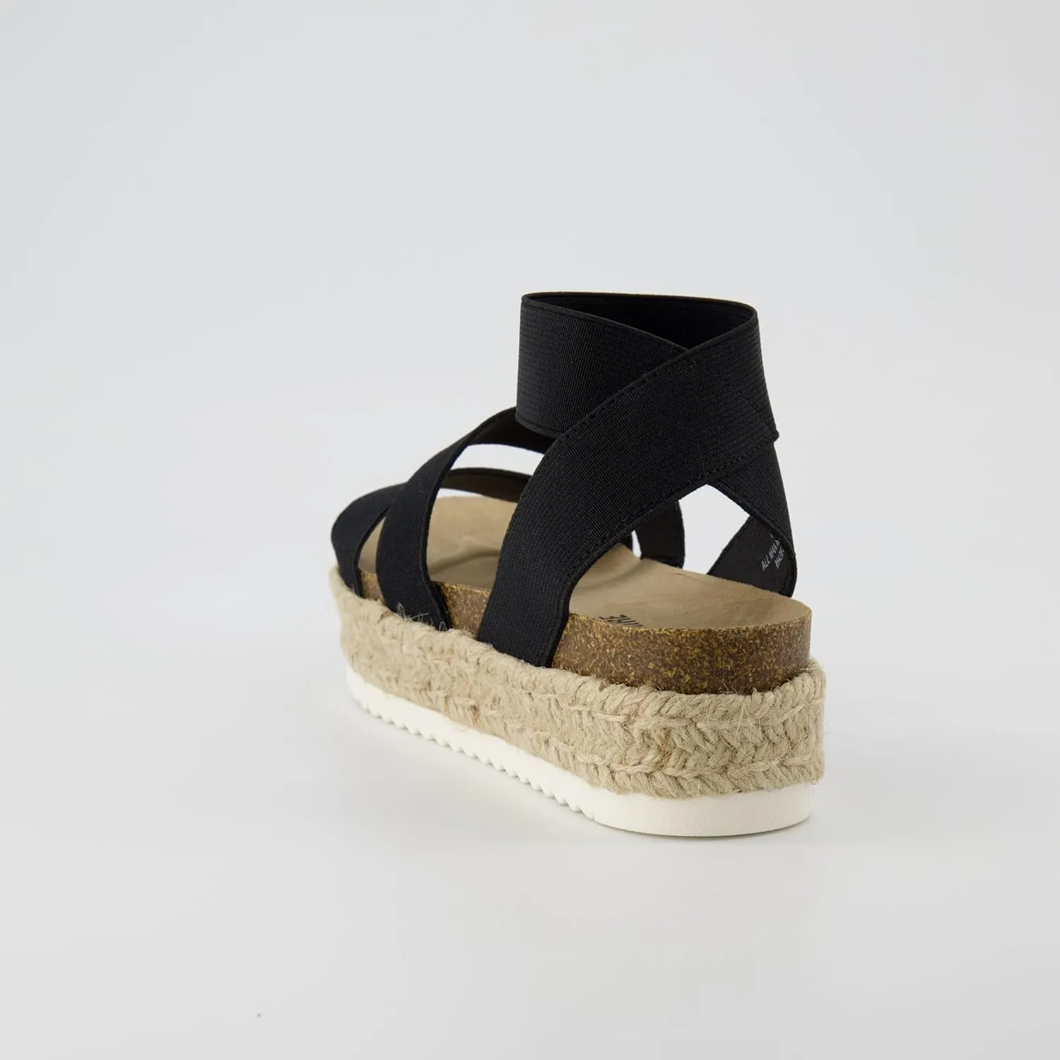 CUSHIONAIRE Women's Mandy Cork Espadrille Platform Sandal - Strappy Wedge with Arch Support,