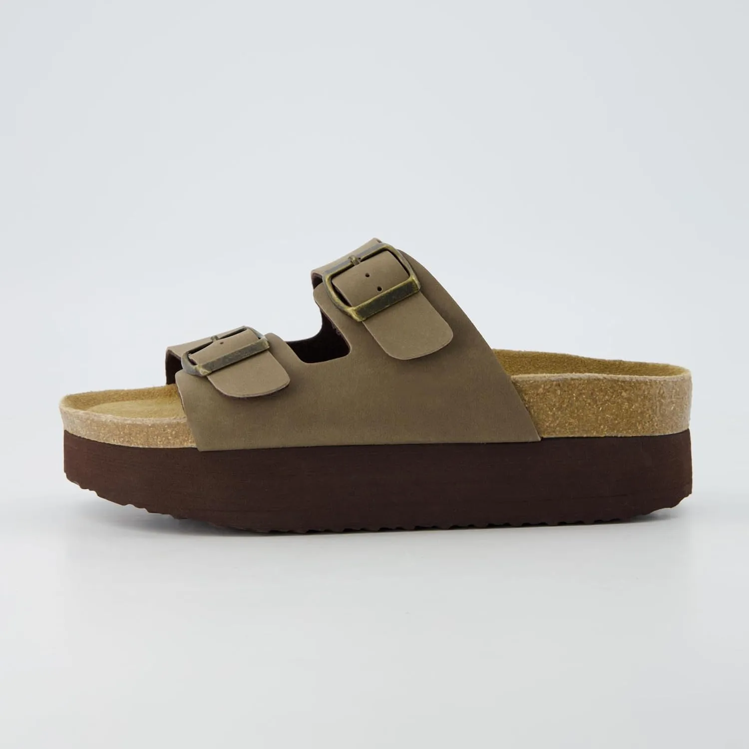 CUSHIONAIRE Women's Plane Platform Footbed Sandal With  Comfort, Wide Widths Available