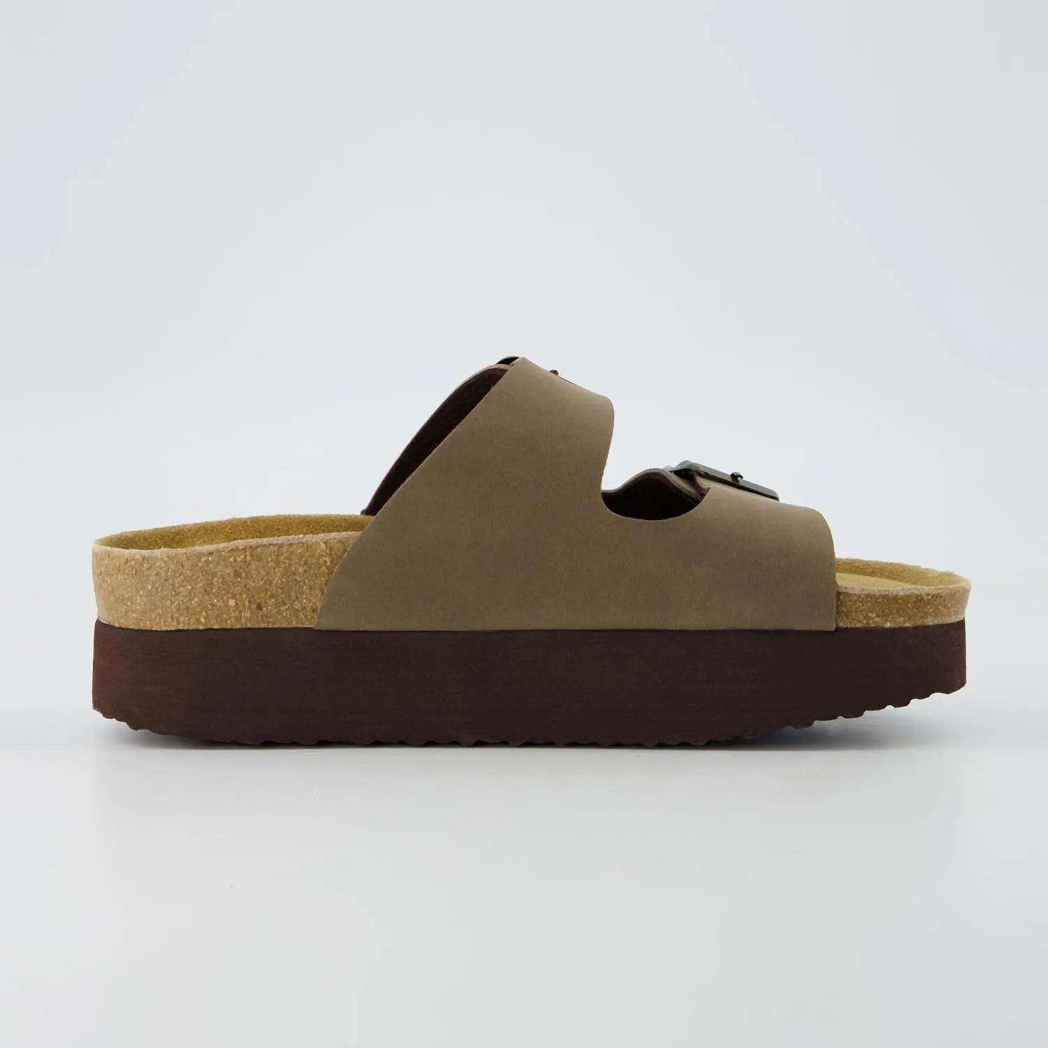 CUSHIONAIRE Women's Plane Platform Footbed Sandal With  Comfort, Wide Widths Available