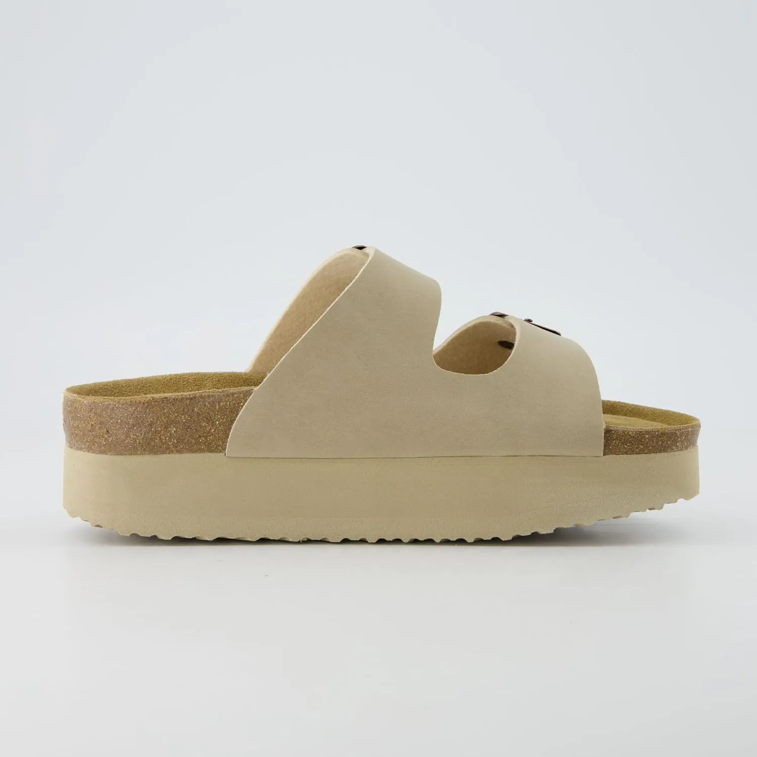 CUSHIONAIRE Women's Plane Platform Footbed Sandal With  Comfort, Wide Widths Available