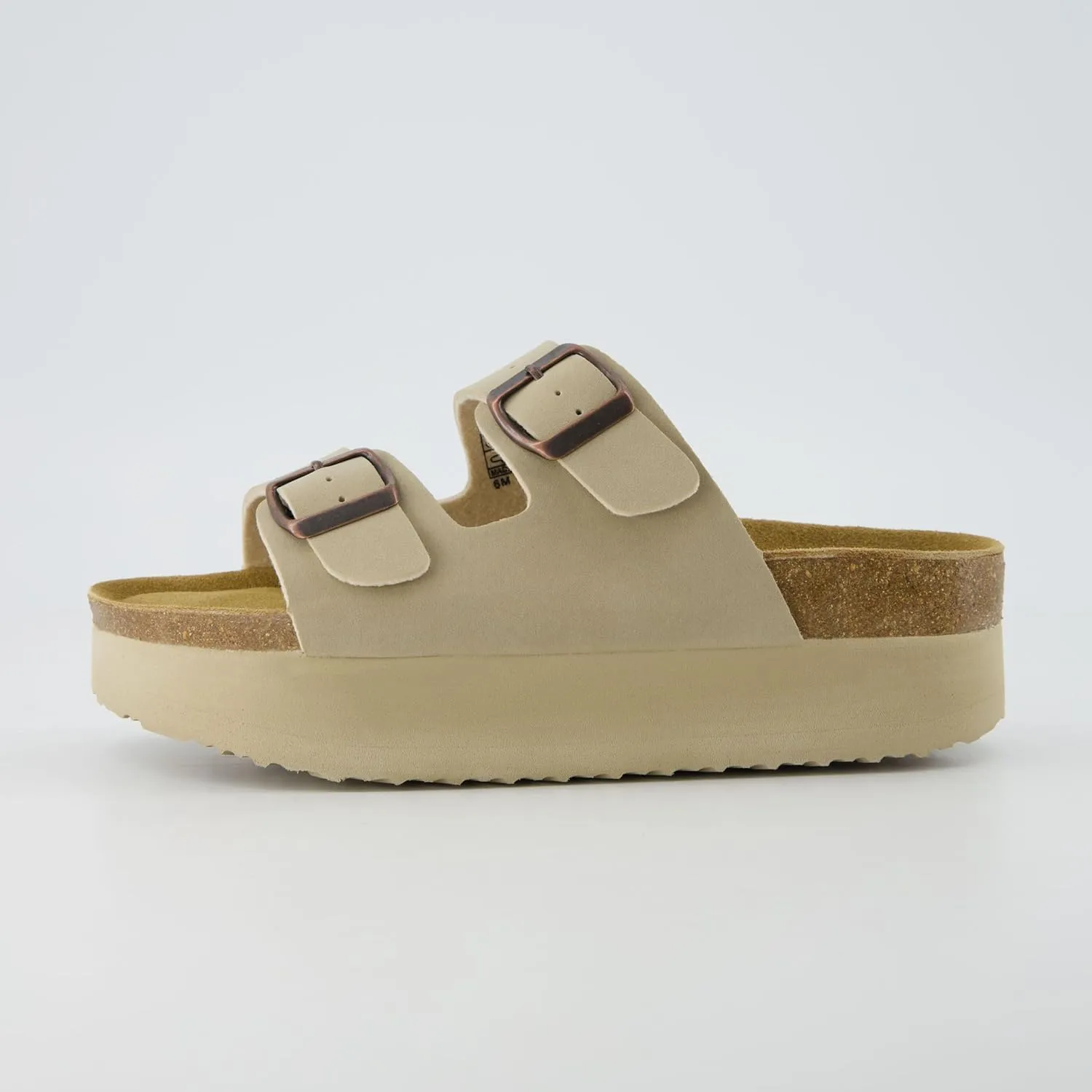 CUSHIONAIRE Women's Plane Platform Footbed Sandal With  Comfort, Wide Widths Available