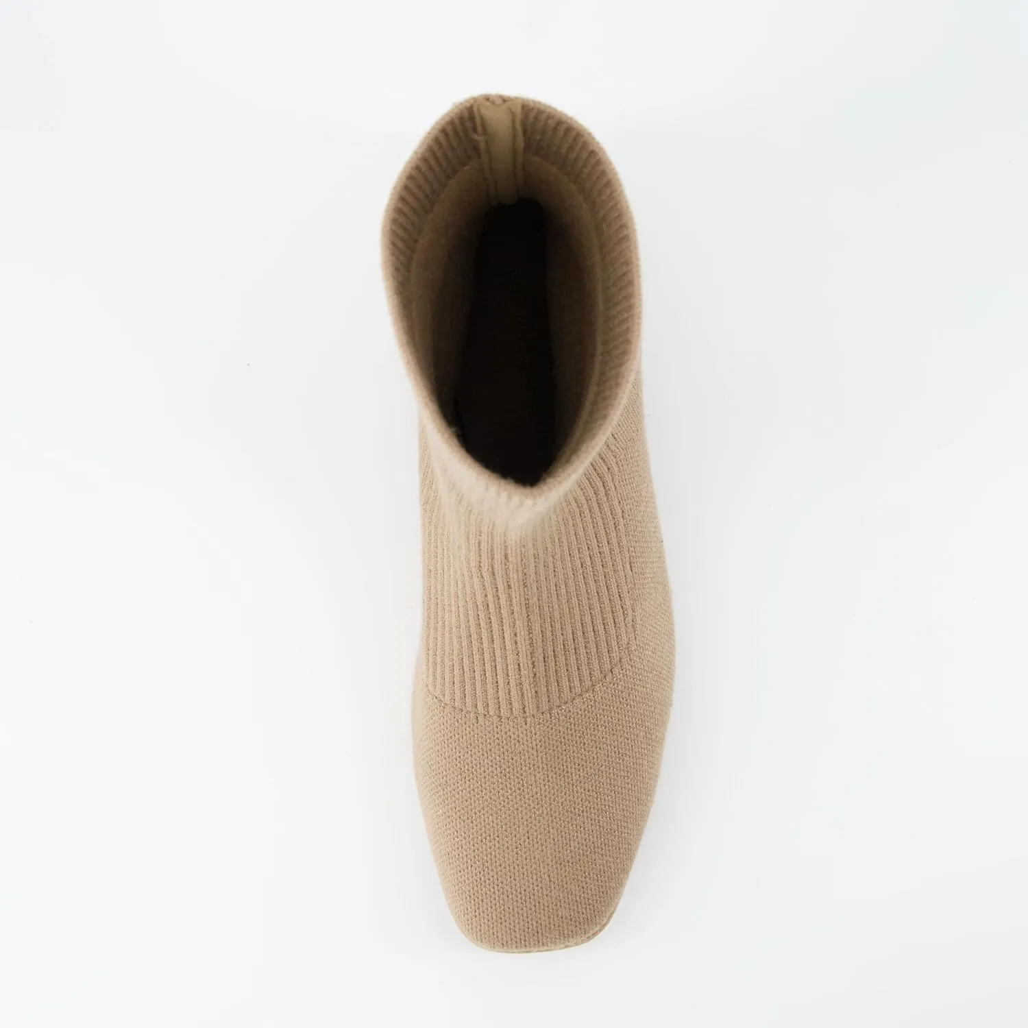 CUSHIONAIRE Women's Russel Knit Ankle Boot with Block Heel  Memory Foam, Wide Widths Available