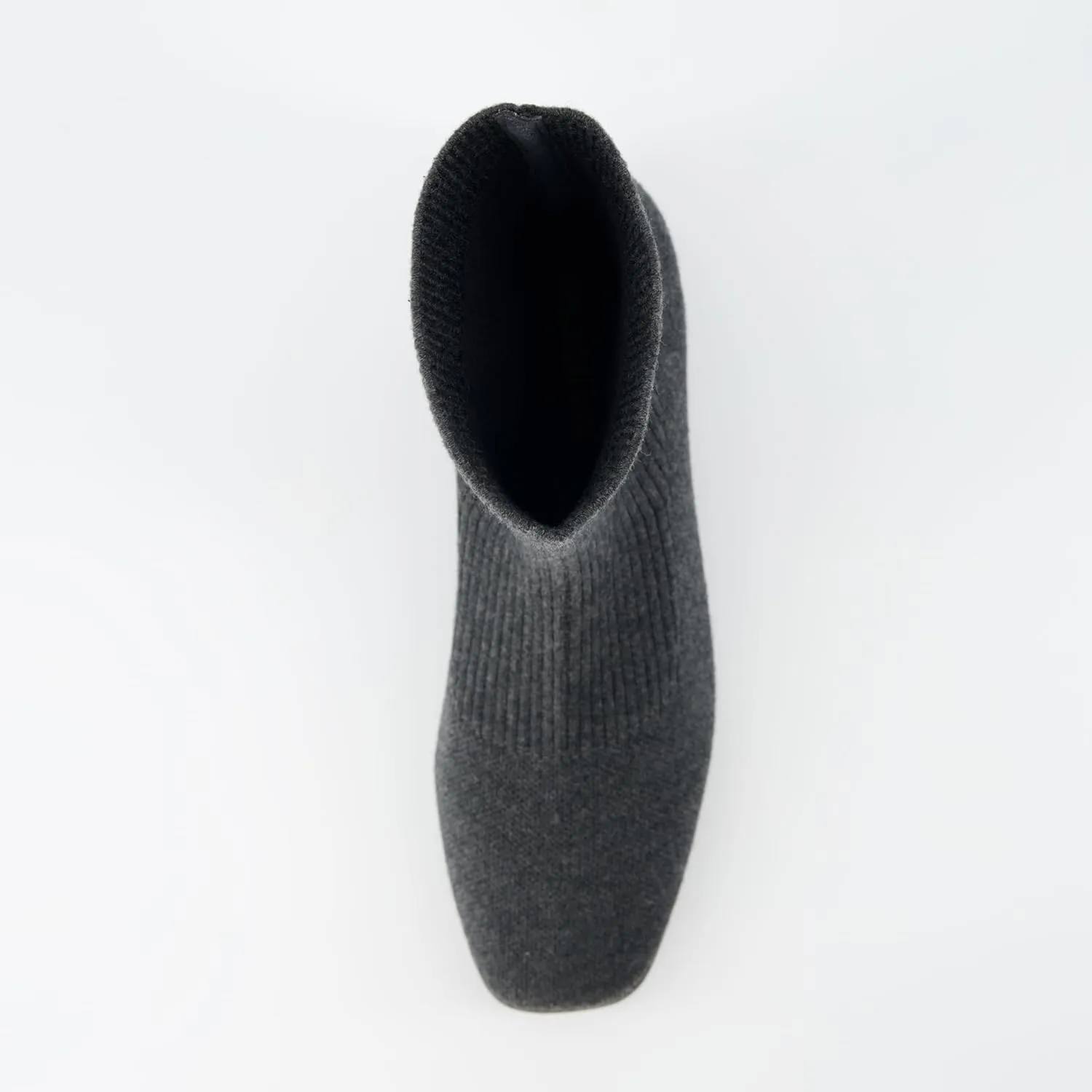 CUSHIONAIRE Women's Russel Knit Ankle Boot with Block Heel  Memory Foam, Wide Widths Available