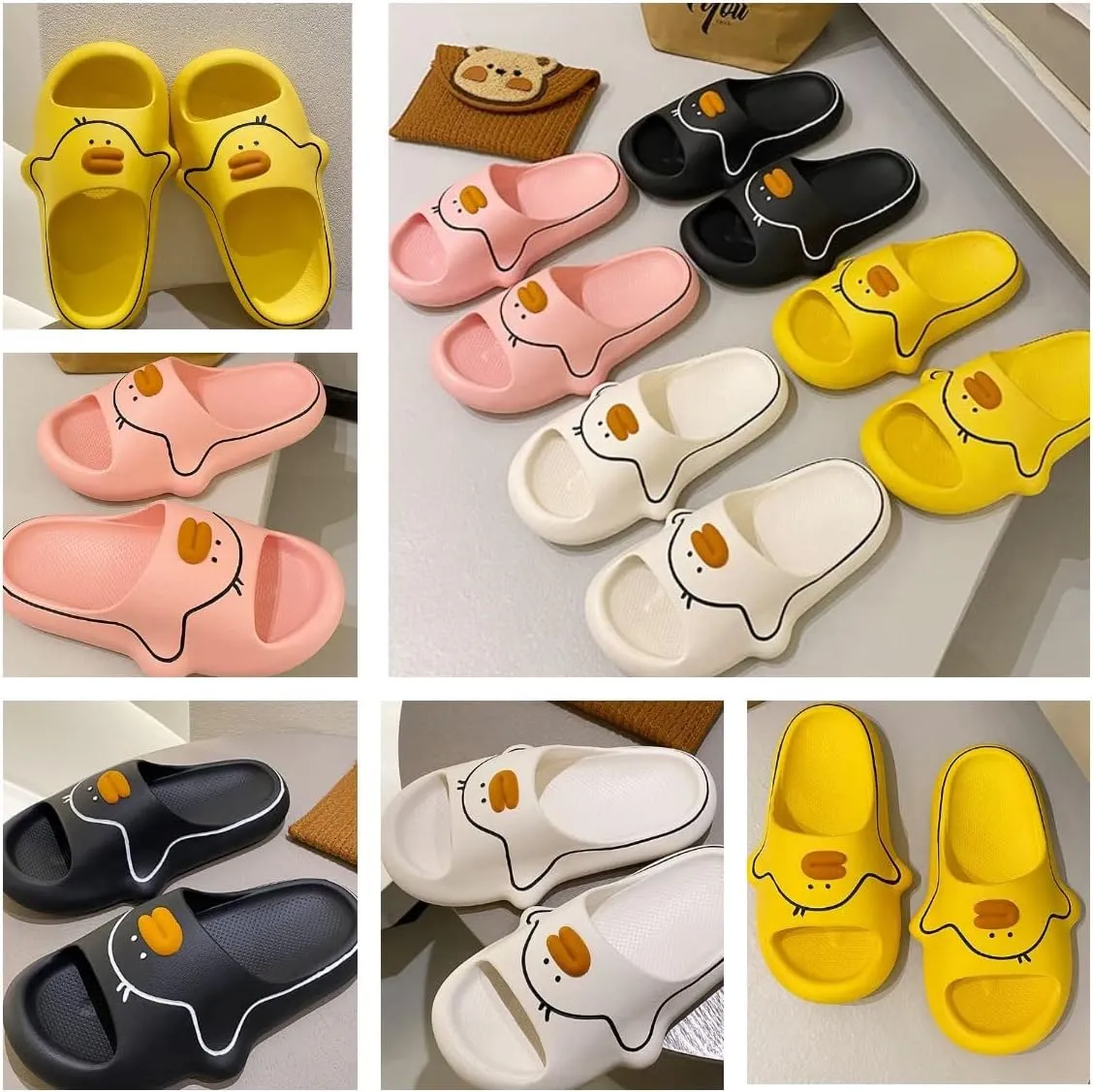 Cute Duck Pillow Slipper Cloud Slides Non-Slip Summer Slipper