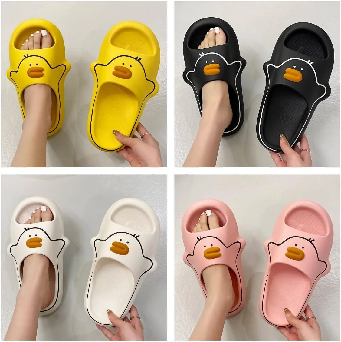 Cute Duck Pillow Slipper Cloud Slides Non-Slip Summer Slipper
