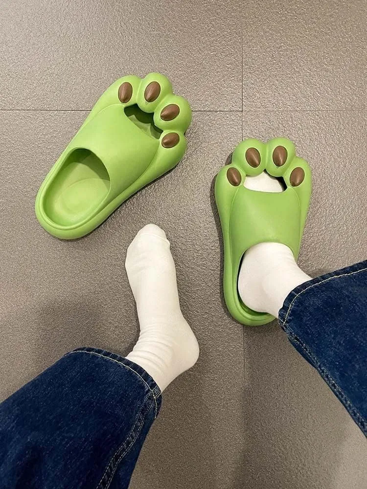 Cute Novelty Bear Claw Pillow Slipper Cloud Slides Non-Slip Summer Slipper