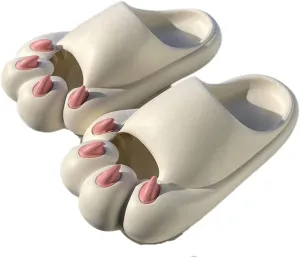 Cute Novelty Bear Claw Pillow Slipper Cloud Slides Non-Slip Summer Slipper