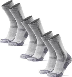 DANISH ENDURANCE Hiking Socks, Merino Wool Socks, Anti Blister, Cushioned, Breathable, Men & Women, 3-Pack