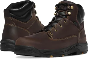 Danner Caliper 6" Waterproof Work Boots for Men - Full-Grain Leather with Breathable Dry Lining, Memory Foam Footbed & Non Slip Heel Outsole