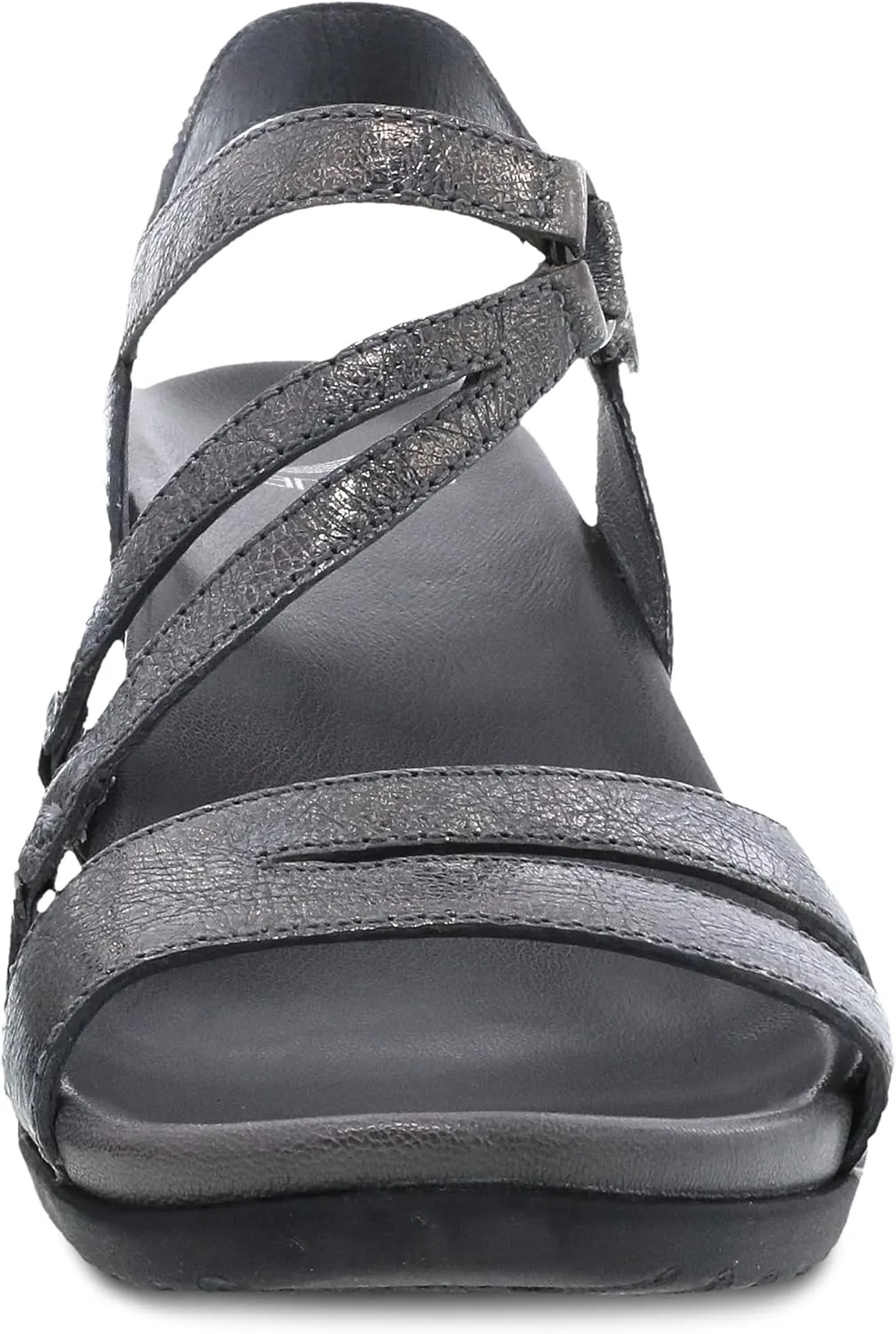 Dansko Addyson Wedge Sandal for Women – Cushioned, Contoured Footbed for All-Day Comfort and Support – Adjustable Hook & Loop Strap with Buckle Detail – Lightweight Rubber Outsole