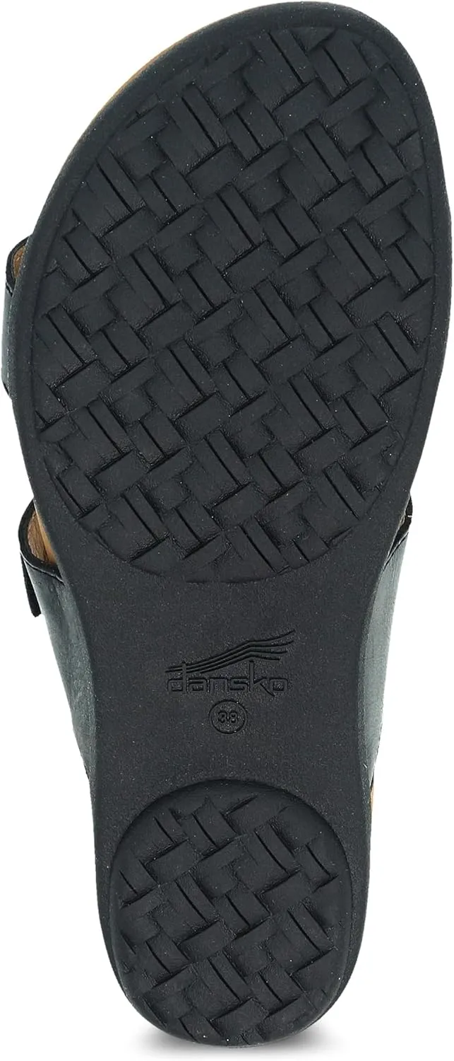 Dansko Justine Adjustable Sandal for Women - Leather Linings and Uppers for All-Day Comfort - Dual-Density EVA Footbed and Lightweight Rubber Outsole for Long-Lasting Wear
