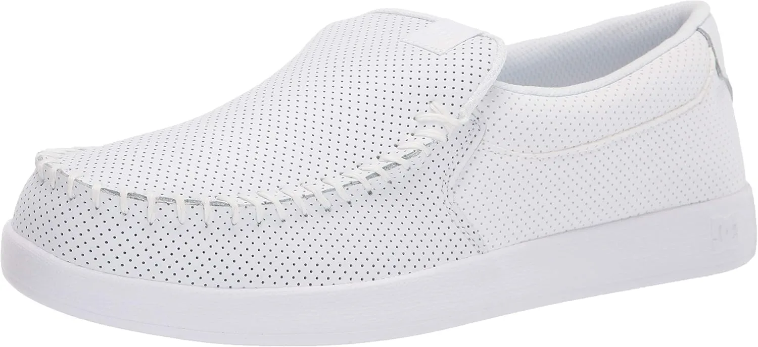 DC mens Villain Casual Slip on Skate Shoe, White, 14 US