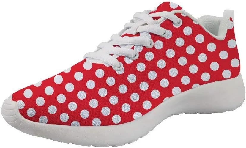 Dellukee Fashion Shoes for Women Men White Bottom Lace Up Casual Non Slip Wide Width Sneakers