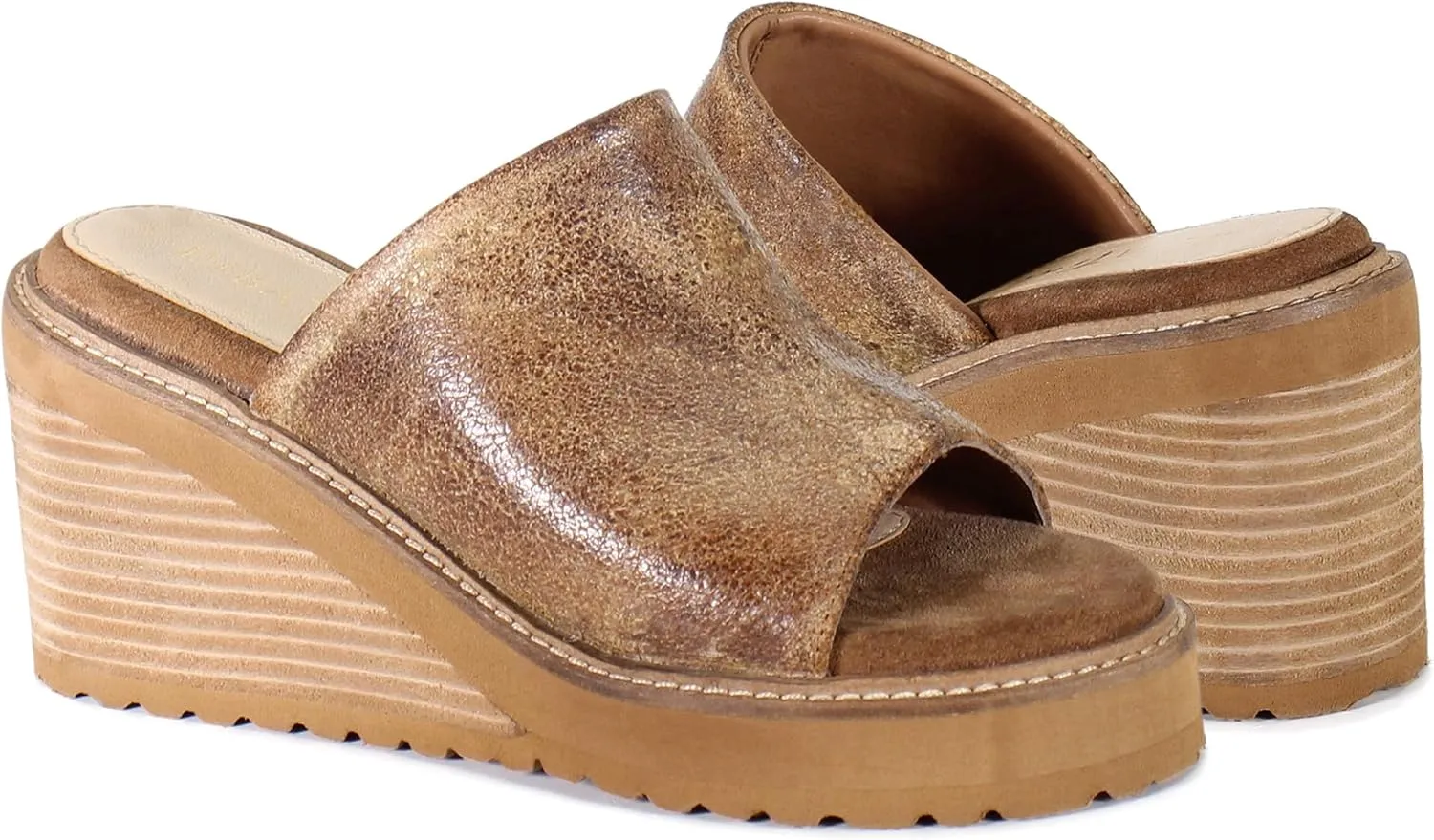 Diba True Womens Cloud Fall Slip On Casual Sandals Casual High Heel 3" & Up - Brown