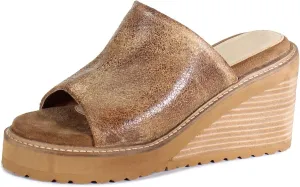 Diba True Womens Cloud Fall Slip On Casual Sandals Casual High Heel 3" & Up - Brown