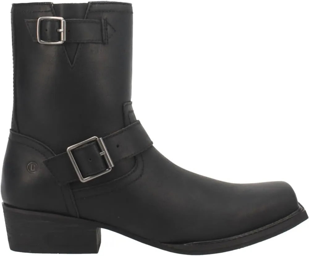 Dingo Mens Hackett Motorcycle Casual Boots Ankle - Black