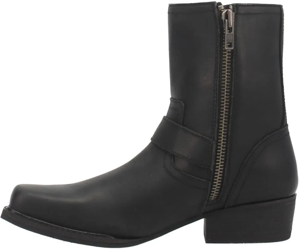 Dingo Mens Hackett Motorcycle Casual Boots Ankle - Black