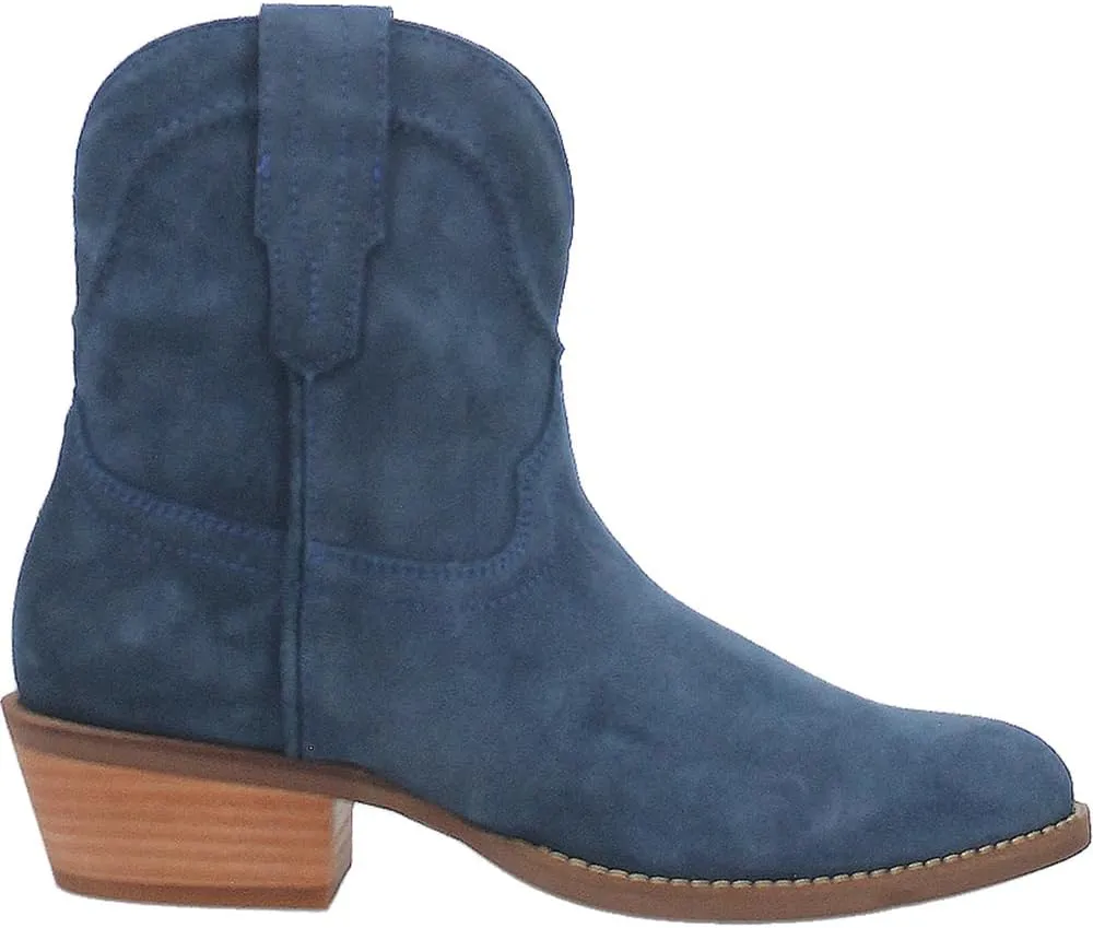 Dingo Womens Tumbleweed Roper Round Toe Casual Boots Ankle Low Heel 1-2" - Black