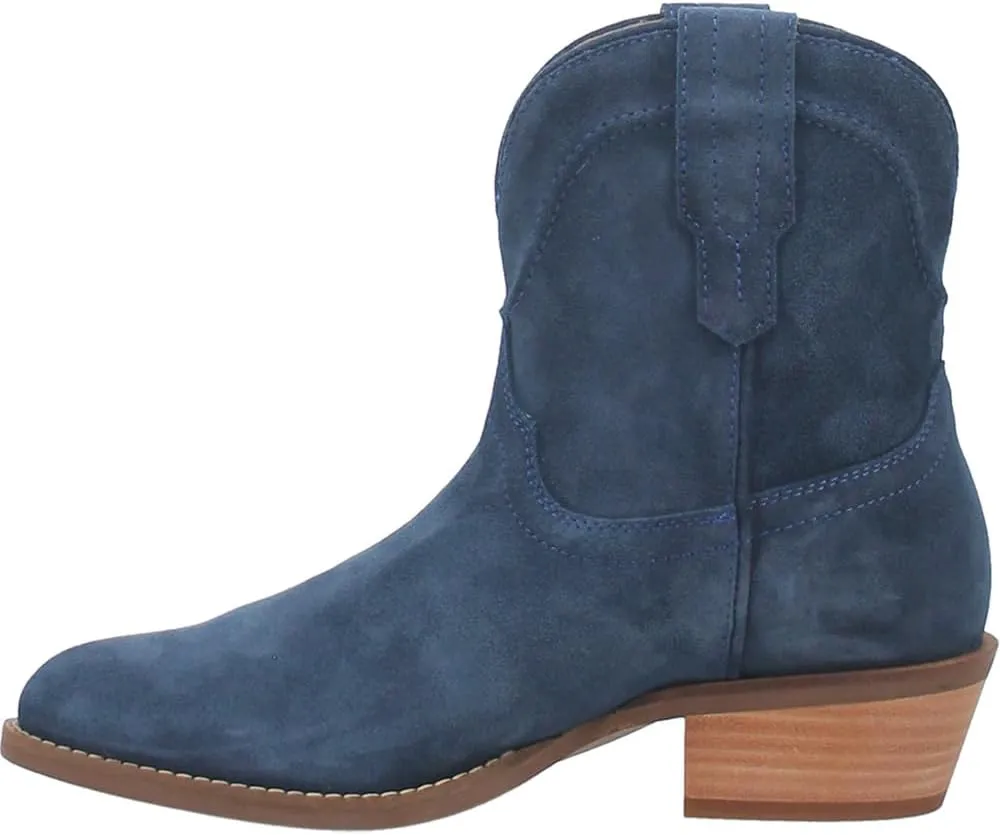 Dingo Womens Tumbleweed Roper Round Toe Casual Boots Ankle Low Heel 1-2" - Black
