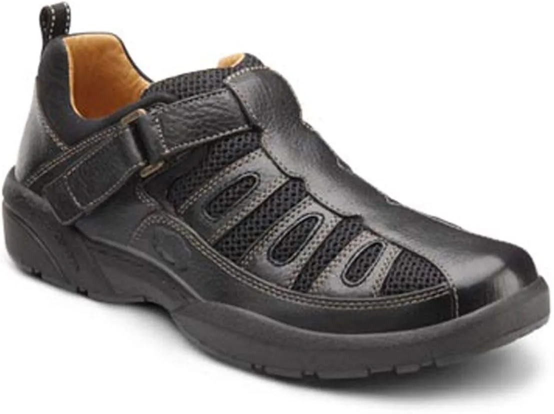 Dr. Comfort Fisherman Men's Therapeutic Diabetic Extra Depth Sandal: Black 11.0 Medium (B/D)