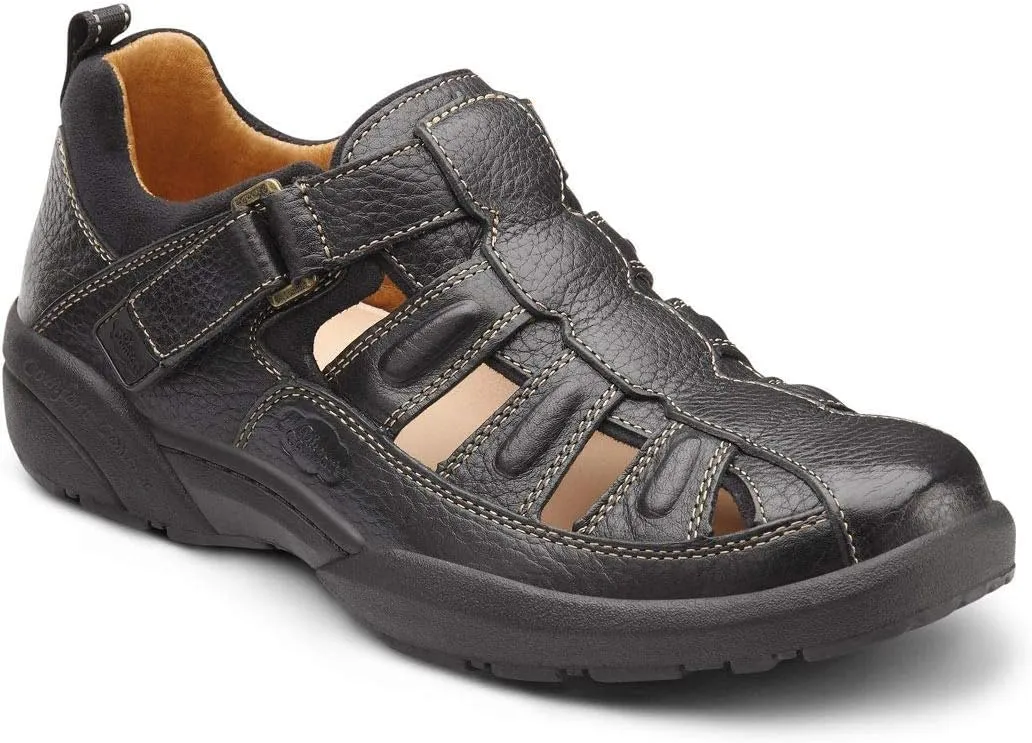 Dr. Comfort Fisherman Men's Therapeutic Diabetic Extra Depth Sandal: Black 11.0 Medium (B/D)