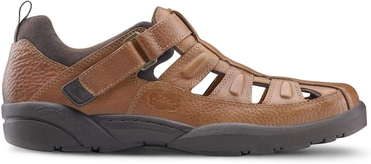 Dr. Comfort Fisherman Men's Therapeutic Diabetic Extra Depth Sandal: Chestnut 9.5 Medium (B/D)