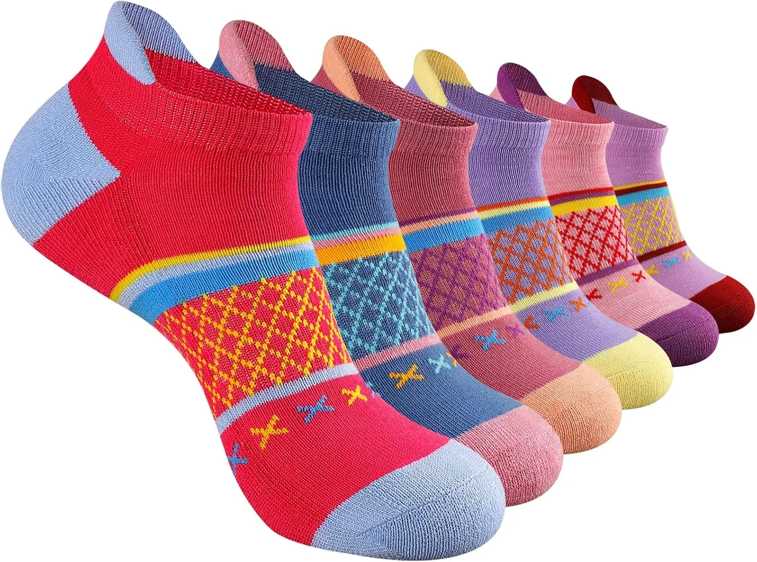 Eallco Womens Socks Ankle Athletic Socks Short Running Socks With Cushioned Sole 6 Pairs