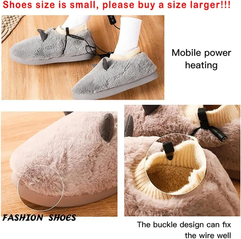 Electric Heated Foot Warmer, Heated Slippers Rechargeable, Heated Slippers Women With 3 Temperature Setting, Heated Foot Warmer Boots USB Rechargeable For Winter Cold Weather,Green-S (Purple S)