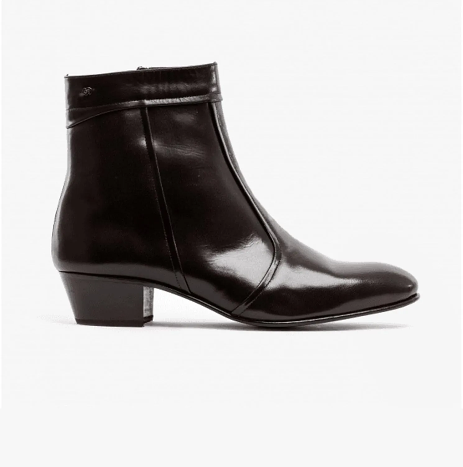 EMMANUEL Mens Premium Handcrafted Luxury 100% Real Exotic Leather Cuban Heel Smart Formal Dress Boots Made In Spain