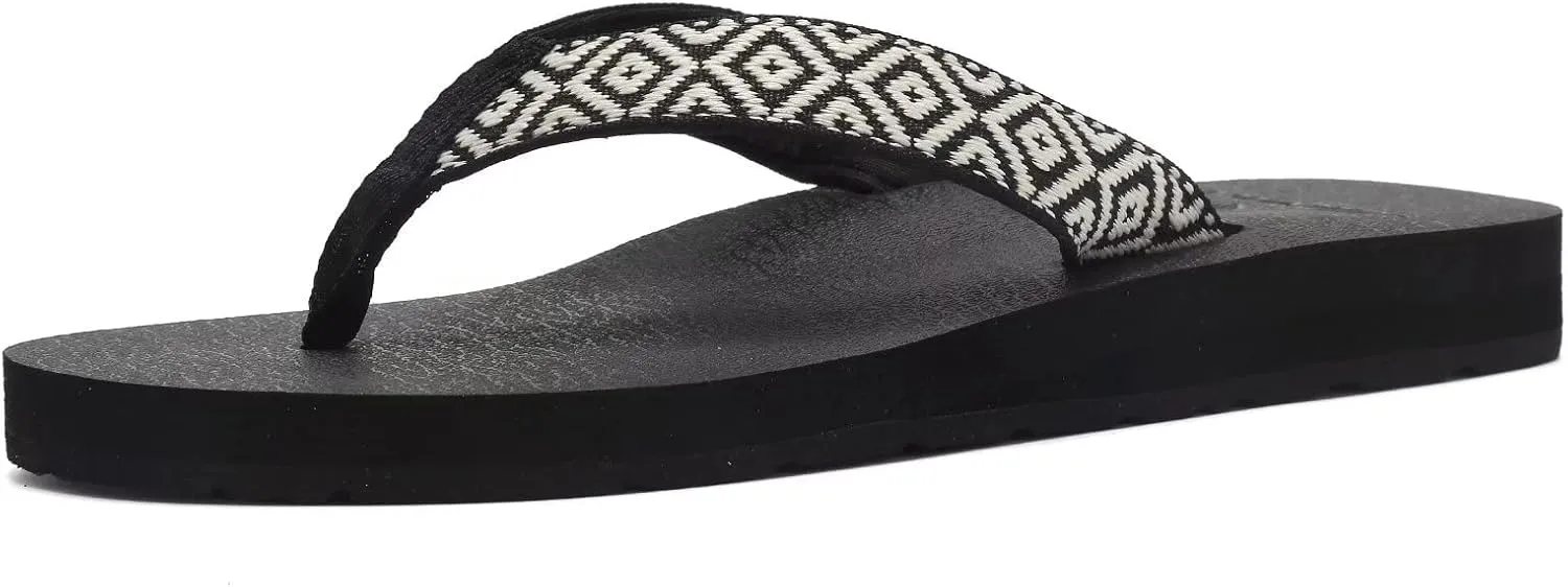 EQUICK Women's Flip Flops Arch Support Yago Mat Insole Sandal Casual Slipper Outdoor and Indoor-U219SLT003-N