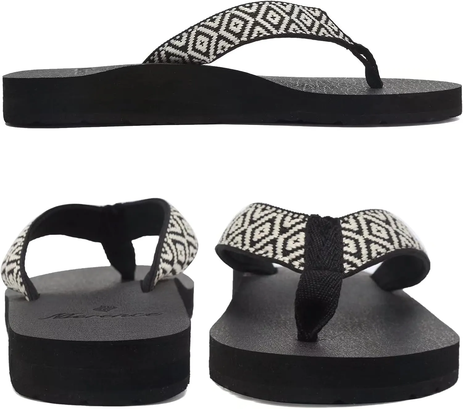 EQUICK Women's Flip Flops Arch Support Yago Mat Insole Sandal Casual Slipper Outdoor and Indoor-U219SLT003-N