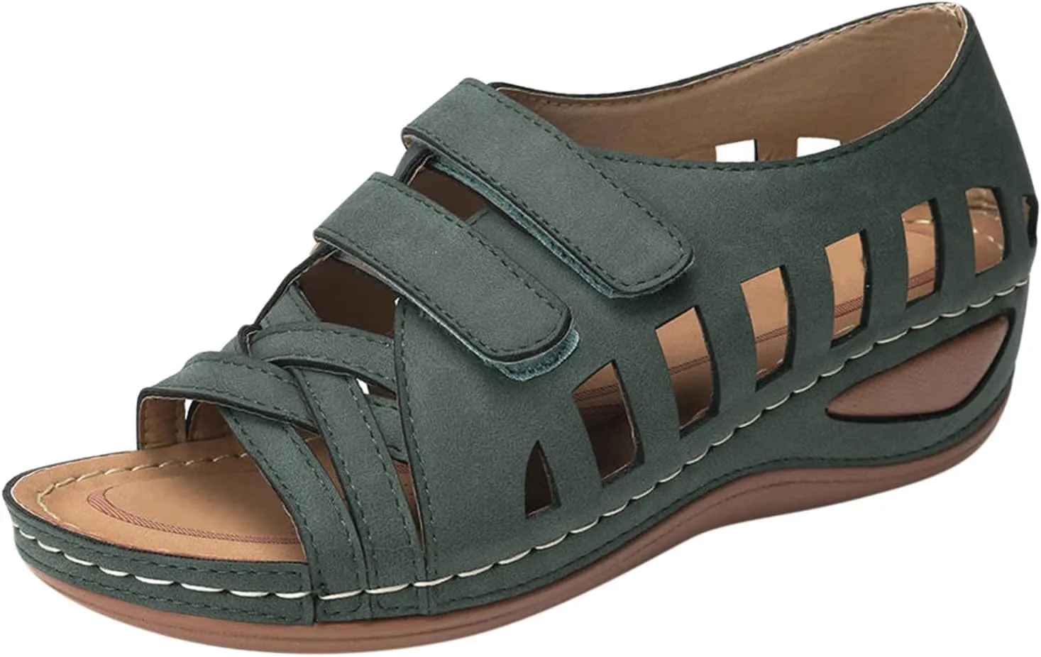 Extra Wide Diabetic Easy Slip On Shoes for Elderly Women Woman Beach Sandals Summer Dressy Platform Wedges for Women Evening Women's Brown Sandals Silver Sandals Women Flat Two Strap Sandals Women