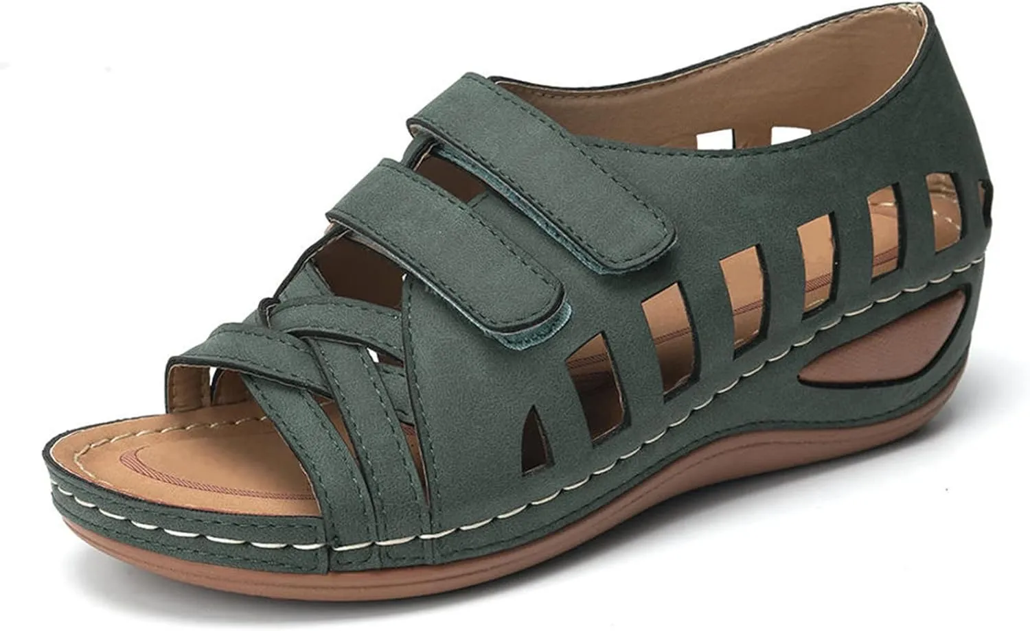 Extra Wide Diabetic Easy Slip On Shoes for Elderly Women Woman Beach Sandals Summer Dressy Platform Wedges for Women Evening Women's Brown Sandals Silver Sandals Women Flat Two Strap Sandals Women