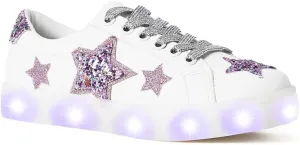 FabKids Kids Sneakers Boys Girls White Shoes Low Top Lace Up Footwear for Toddler Little Kid Big Kid