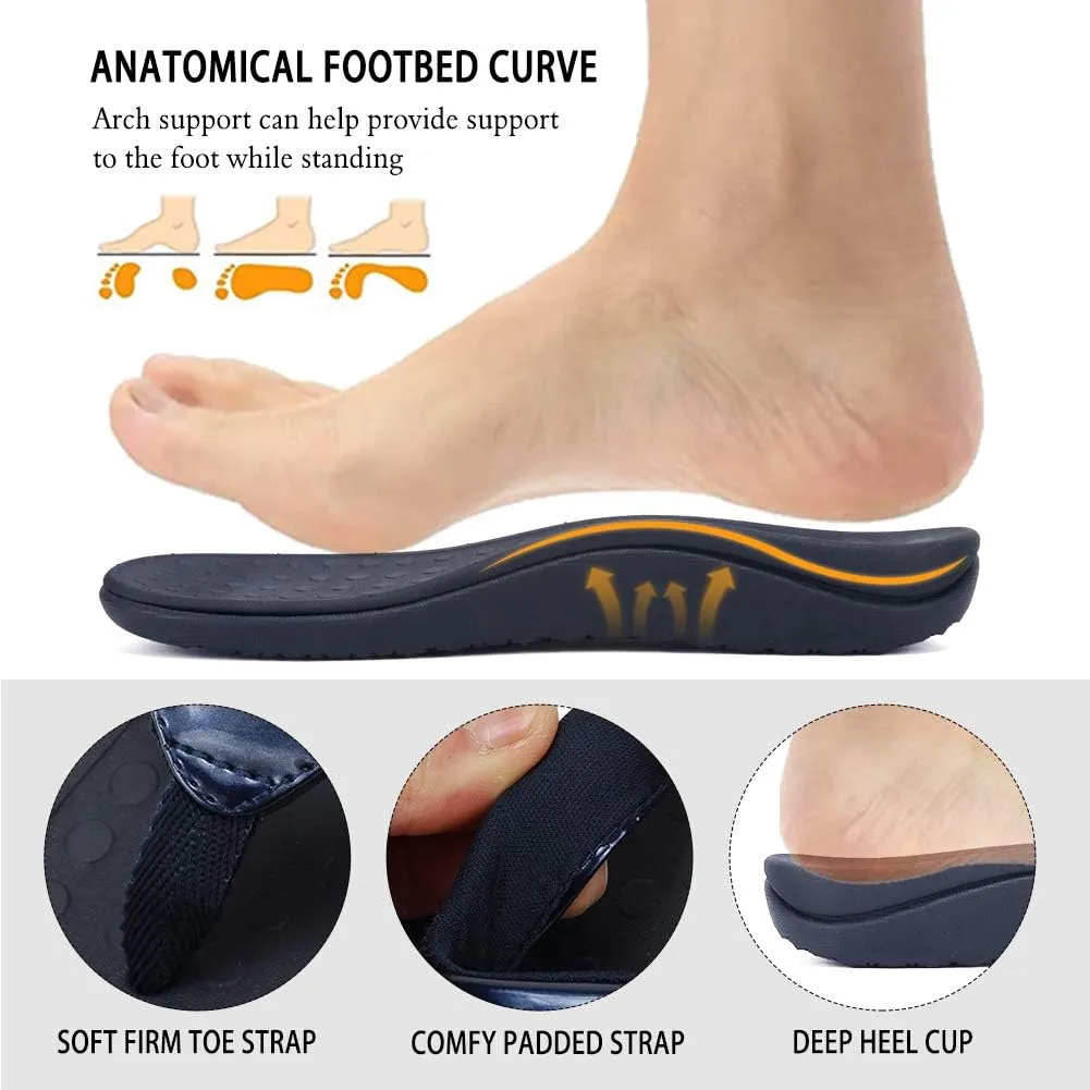 FANTURE Women Orthotic Arch Support Sandal for Comfortable Walk Thong Style Casual Flip Flops