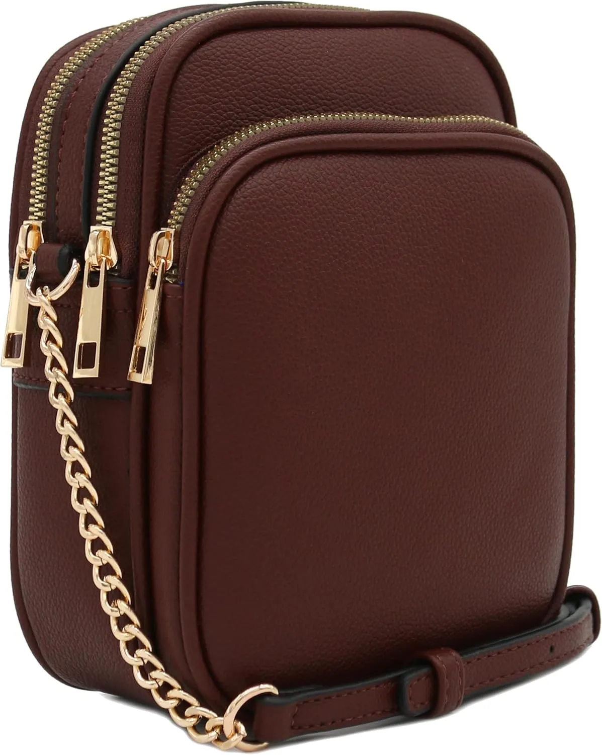 FashionPuzzle Multi Pocket PU Leather Casual Medium Crossbody Bag with Adjustable Strap