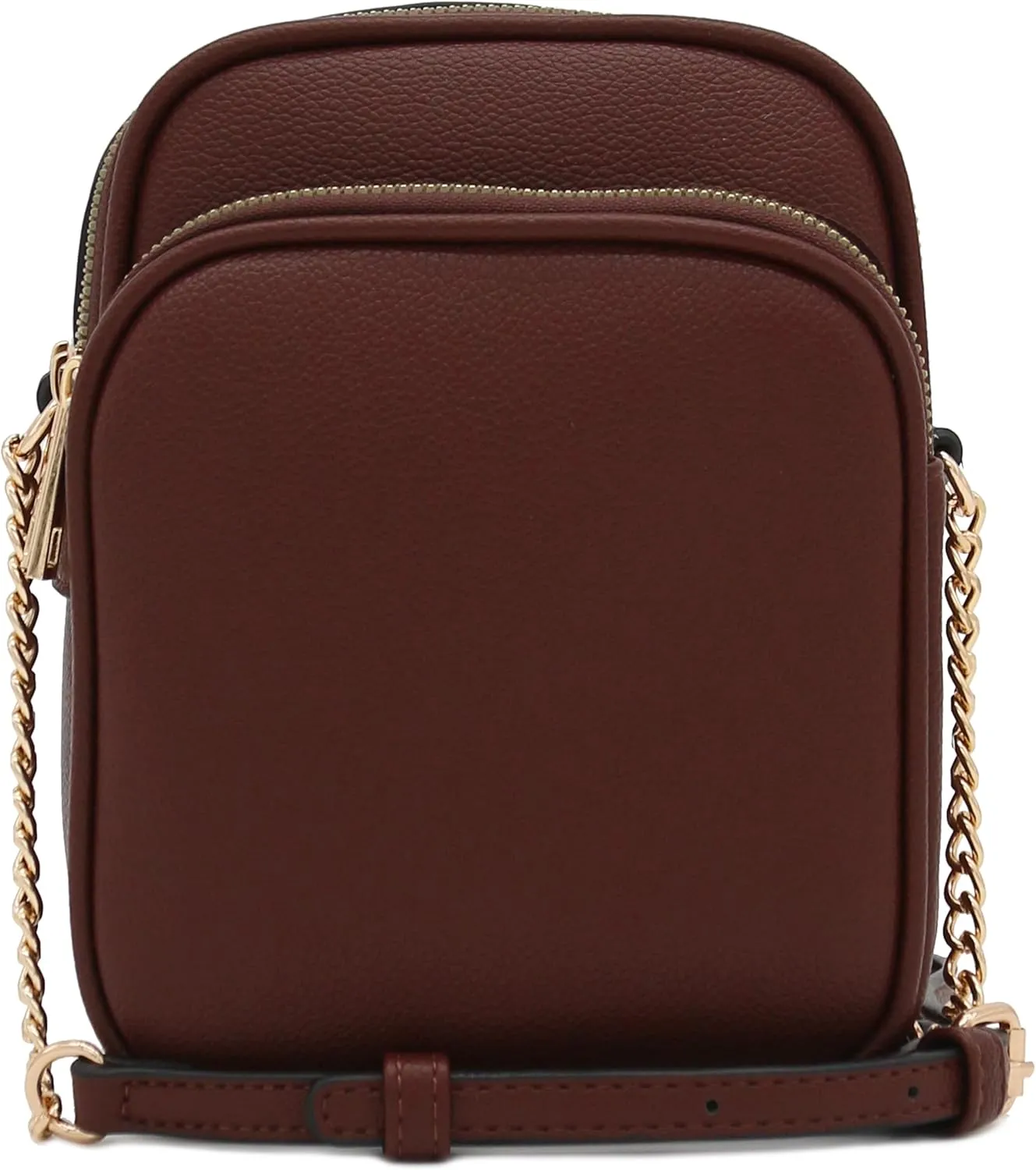 FashionPuzzle Multi Pocket PU Leather Casual Medium Crossbody Bag with Adjustable Strap
