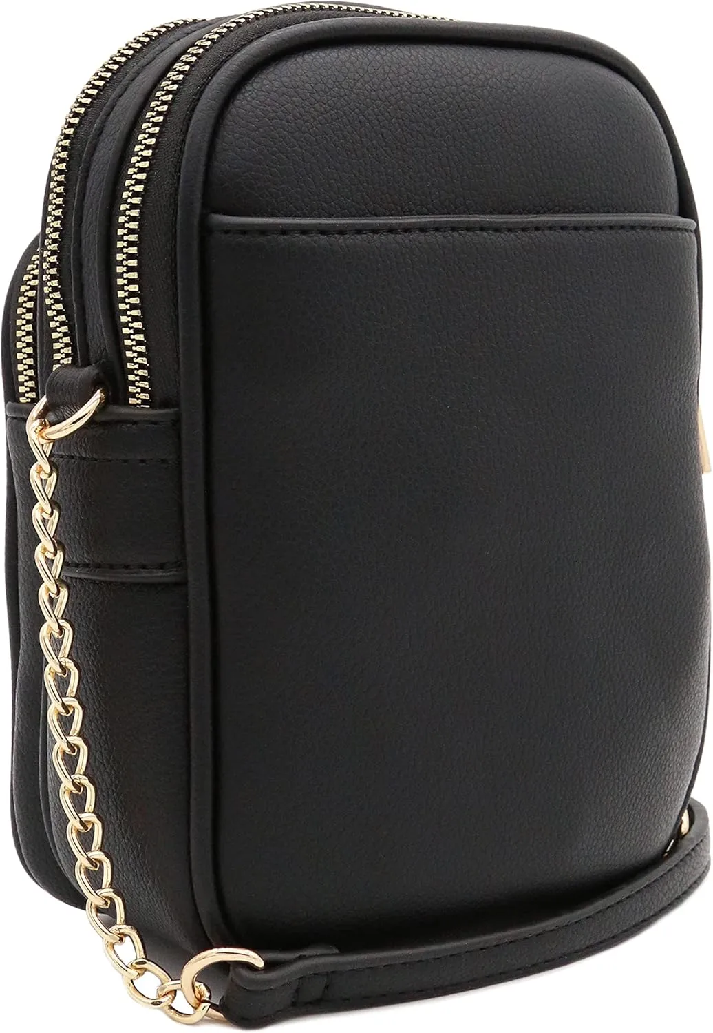 FashionPuzzle Multi Pocket PU Leather Casual Medium Crossbody Bag with Adjustable Strap