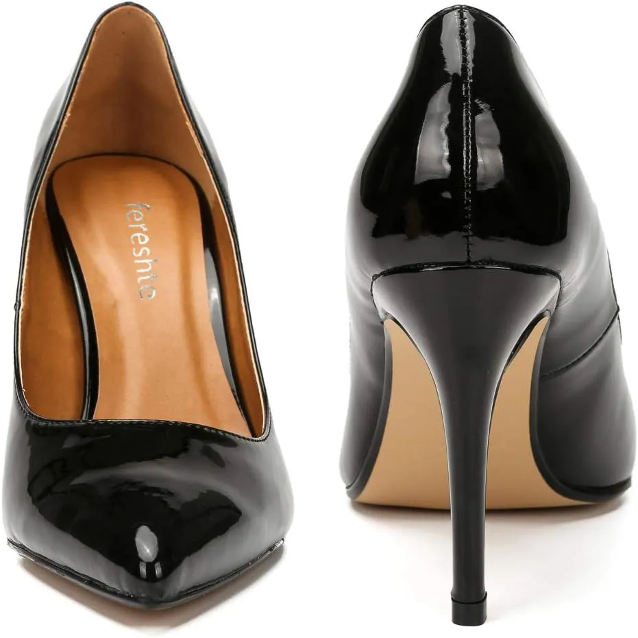 fereshte Women's Men's Slip On Stilettos High Heels Dress Pumps Shoes