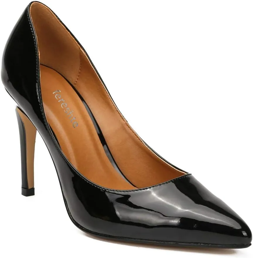 fereshte Women's Men's Slip On Stilettos High Heels Dress Pumps Shoes