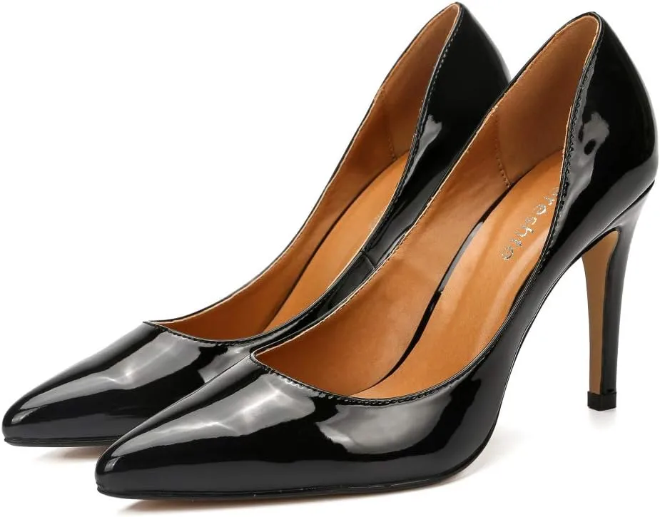 fereshte Women's Men's Slip On Stilettos High Heels Dress Pumps Shoes