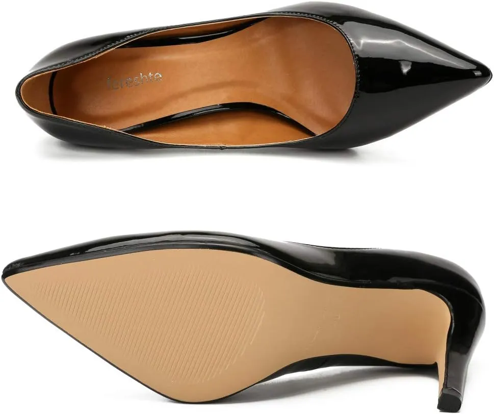 fereshte Women's Men's Slip On Stilettos High Heels Dress Pumps Shoes