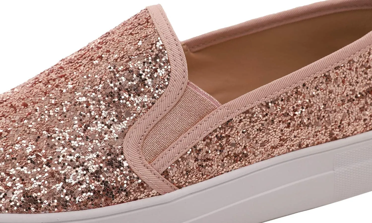 FEVERSOLE Women's Fashion Slip On Sneaker Casual Platform Loafers