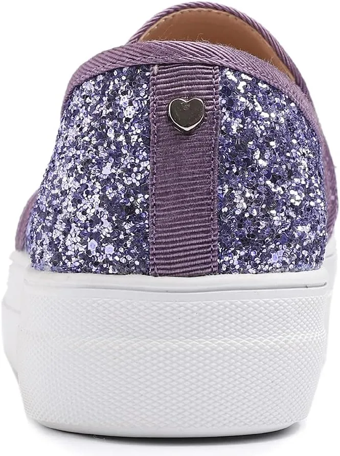 FEVERSOLE Women's Fashion Slip On Sneaker Casual Platform Loafers