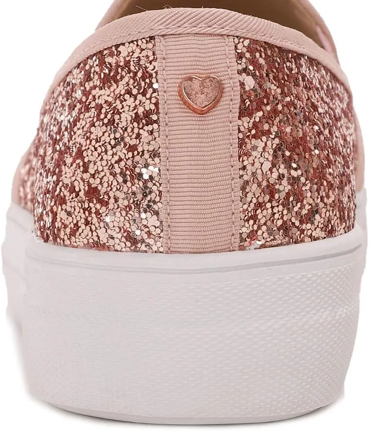 FEVERSOLE Women's Fashion Slip On Sneaker Casual Platform Loafers