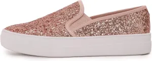 FEVERSOLE Women's Fashion Slip On Sneaker Casual Platform Loafers