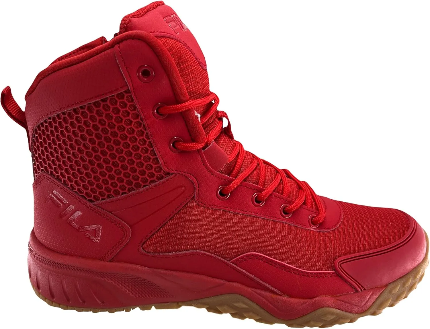Fila Men Chastizer Ankle Boot, Red Red/Gum, 12