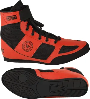 FISTRAGE Boxing Shoes Leather Kick Fighting Training Mesh Unisex Pro Men's and Youth Genuine Light Weight Boot | Shoe for Adults