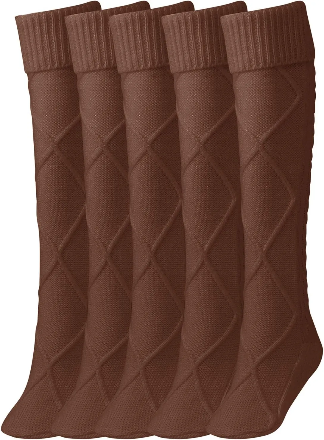 Floral Find Women's Cable Knit Knee-High Winter Boot Socks Extra Long Thigh Leg Warmers Stocking